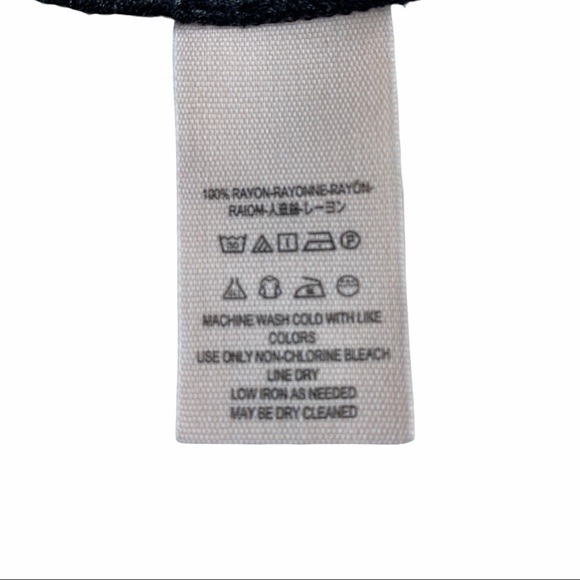 FREE PEOPLE Black Asymmetric Tunic with Botanical Print. Size: S - Picture 6 of 6